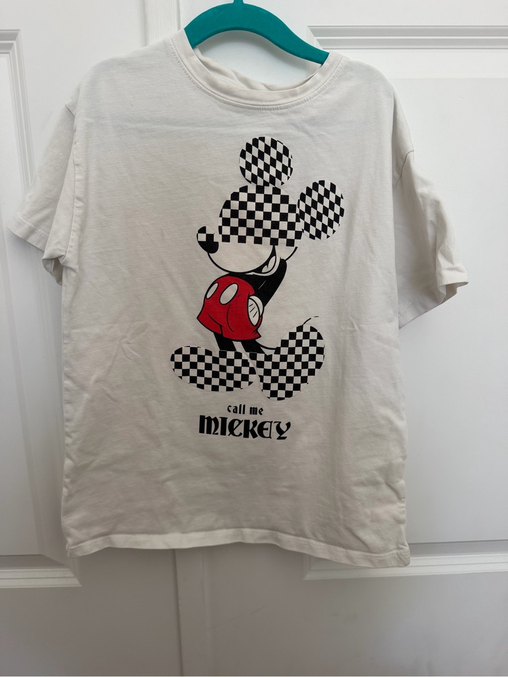 Zara Disney Mickey Graphic Kids T‑Shirt with Red Accent